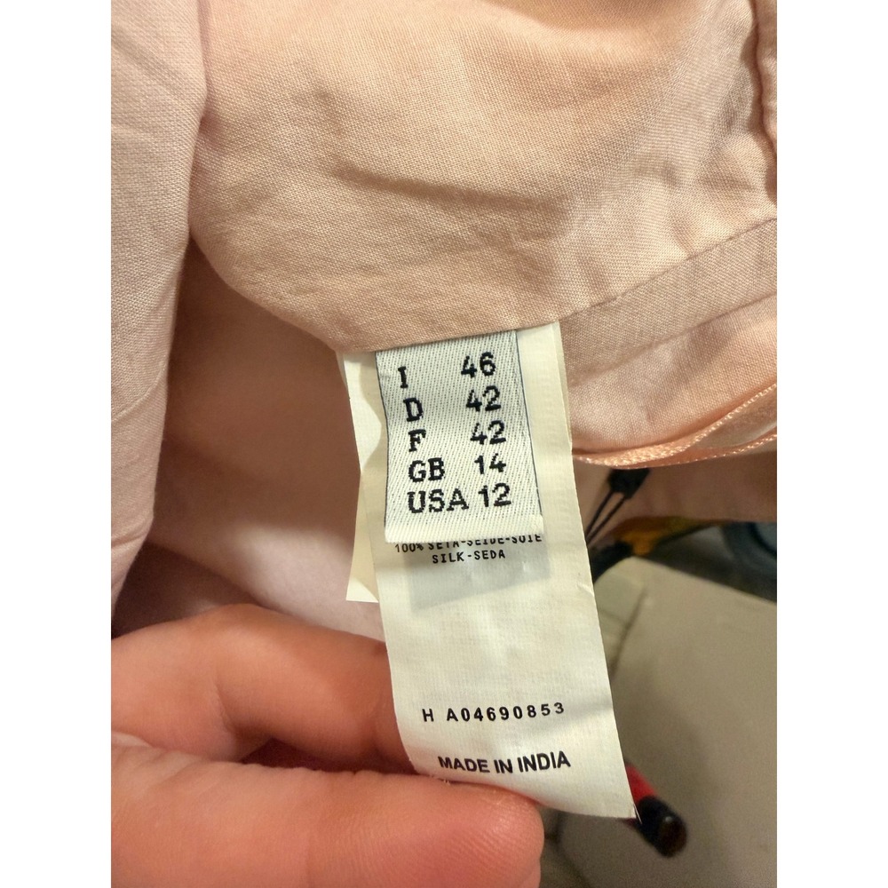 Moschino Cheap and Chic Pink Floral Silk Tiered Ruffle Dress USA 12 Sweetheart - Picture 7 of 8